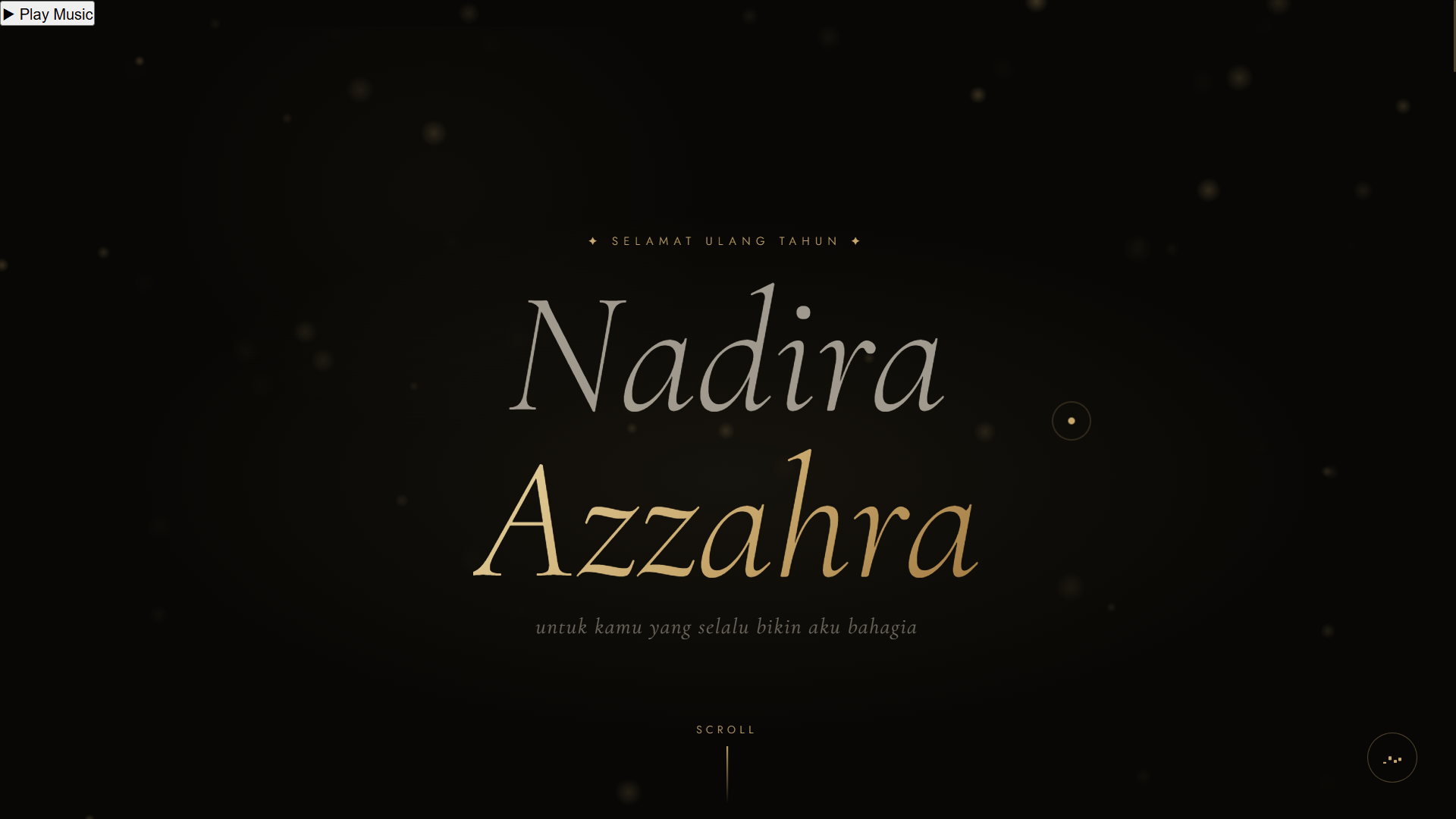 Birthday greeting website showcase
